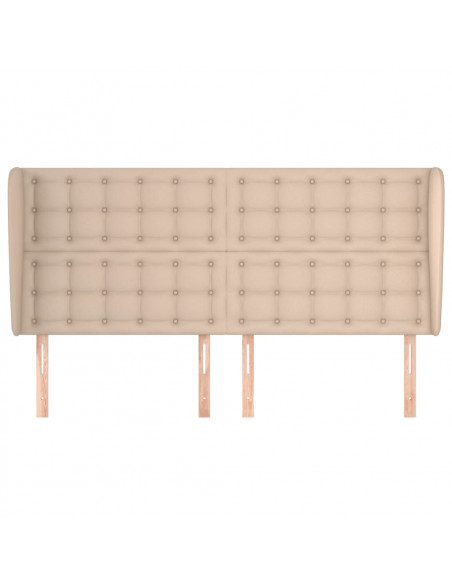 Testiera ad Orecchio Cappuccino 183x23x118/128 cm in Similpelle