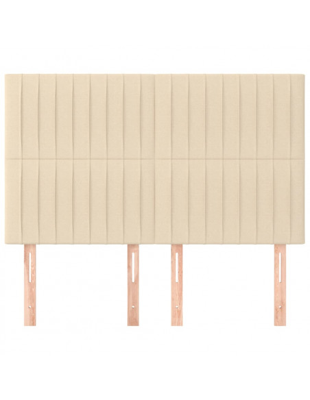 Testiere 4 pz Crema 72x5x78/88 cm in Tessuto
