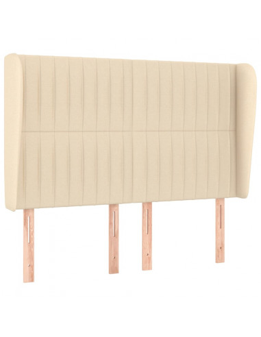 Testiera ad Orecchio Crema 147 x 23 x 118/128 cm in Tessuto