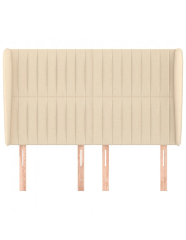Testiera ad Orecchio Crema 147 x 23 x 118/128 cm in Tessuto