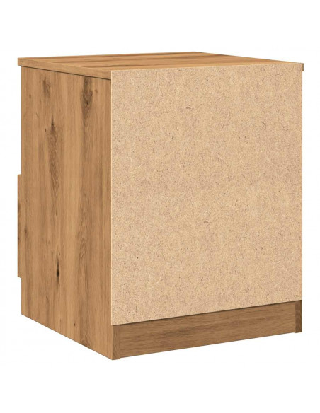 Comodino Rovere Artigianale 40x40x50 cm in Legno Multistrato