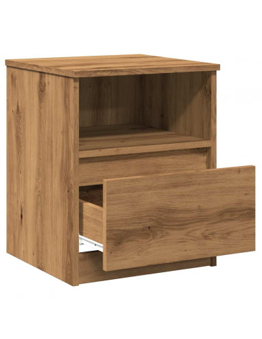 Comodino Rovere Artigianale 40x40x50 cm in Legno Multistrato