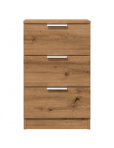 Comodino Rovere Artigianale 40x36x65 cm in Legno Multistrato