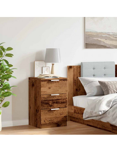 Comodino Legno Vecchio 40x36x65 cm in Legno Multistrato