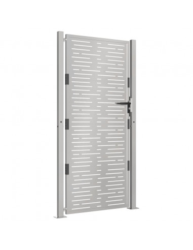 Cancello da Giardino 105x205 cm Acciaio Corten Design Quadrato