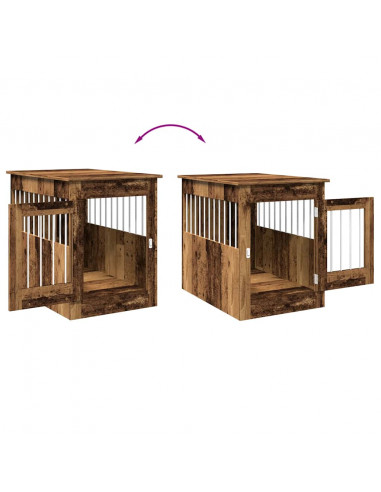 Gabbia Cani da Arredamento Legno Antico Legno Multistrato