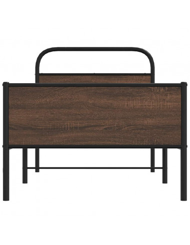 Giroletto senza Materasso Rovere Marrone 90x200cm in Truciolato