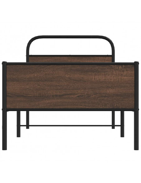 Giroletto senza Materasso Rovere Marrone 90x200cm in Truciolato