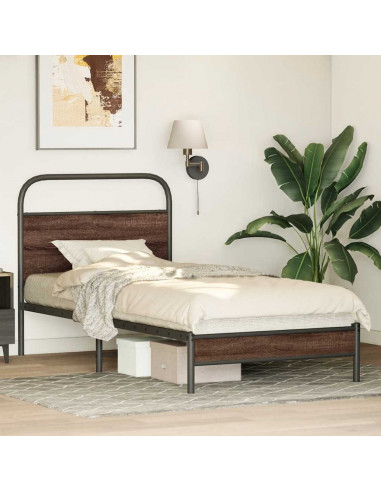 Giroletto senza Materasso Rovere Marrone 90x190cm in Truciolato