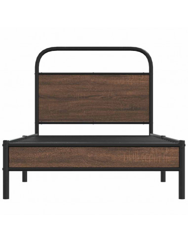 Giroletto senza Materasso Rovere Marrone 90x190cm in Truciolato