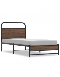 Giroletto senza Materasso Rovere Marrone 90x190cm in Truciolato