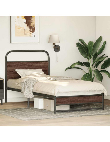 Giroletto senza Materasso Rovere Marrone 90x190cm in Truciolato