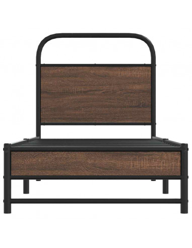 Giroletto senza Materasso Rovere Marrone 80x200cm in Truciolato