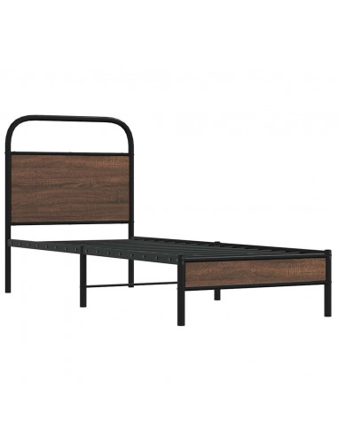 Giroletto senza Materasso Rovere Marrone 80x200cm in Truciolato