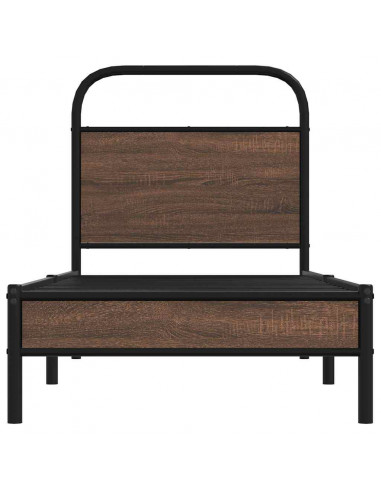 Giroletto senza Materasso Rovere Marrone 80x200cm in Truciolato