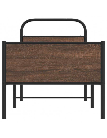 Giroletto senza Materasso Rovere Marrone 80x200cm in Truciolato