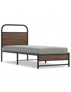 Giroletto senza Materasso Rovere Marrone 75x190cm in Truciolato