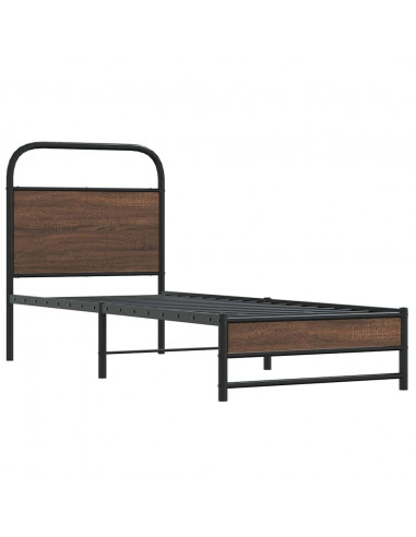 Giroletto senza Materasso Rovere Marrone 75x190cm in Truciolato