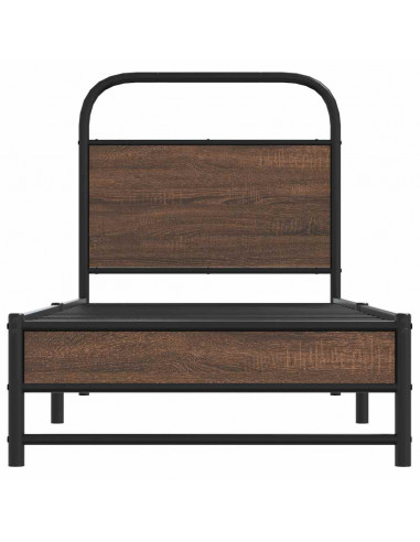 Giroletto senza Materasso Rovere Marrone 75x190cm in Truciolato