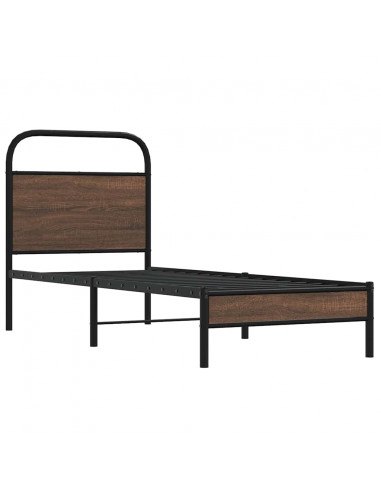 Giroletto senza Materasso Rovere Marrone 75x190cm in Truciolato