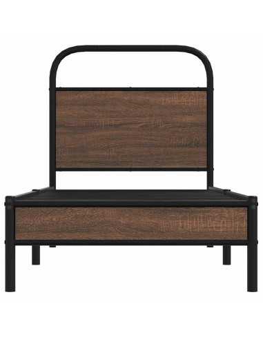 Giroletto senza Materasso Rovere Marrone 75x190cm in Truciolato