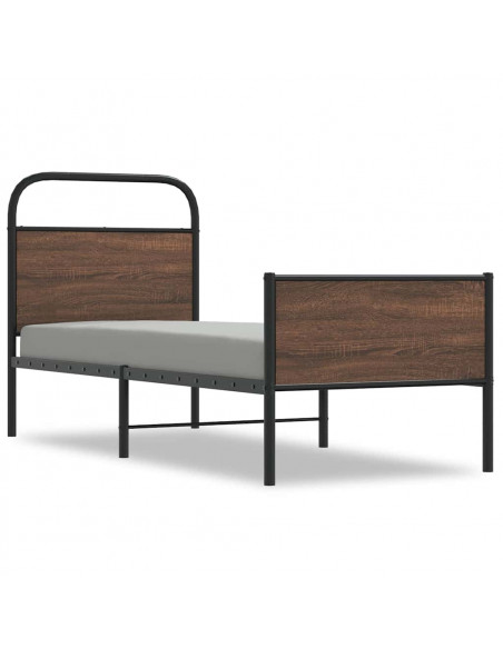 Giroletto senza Materasso Rovere Marrone 75x190cm in Truciolato
