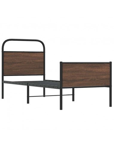 Giroletto senza Materasso Rovere Marrone 75x190cm in Truciolato