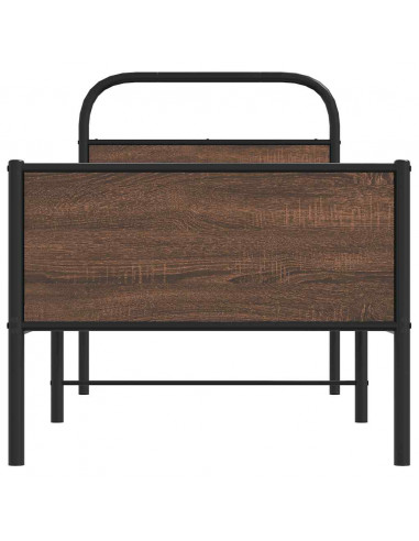 Giroletto senza Materasso Rovere Marrone 75x190cm in Truciolato