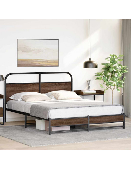Giroletto senza Materasso Rovere Marrone 150x200 cm Truciolato
