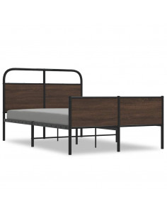 Giroletto senza Materasso Rovere Marrone 140x190 cm Truciolato