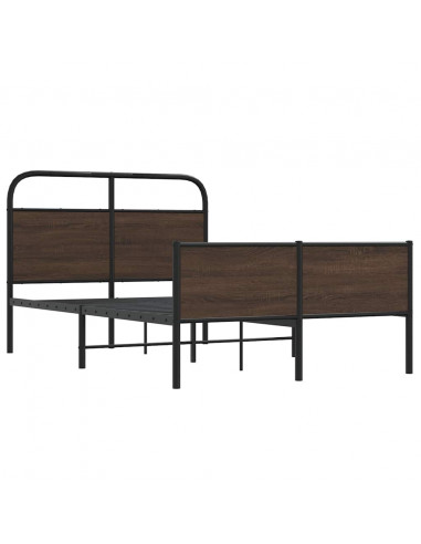 Giroletto senza Materasso Rovere Marrone 140x190 cm Truciolato