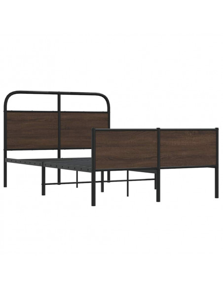 Giroletto senza Materasso Rovere Marrone 140x190 cm Truciolato