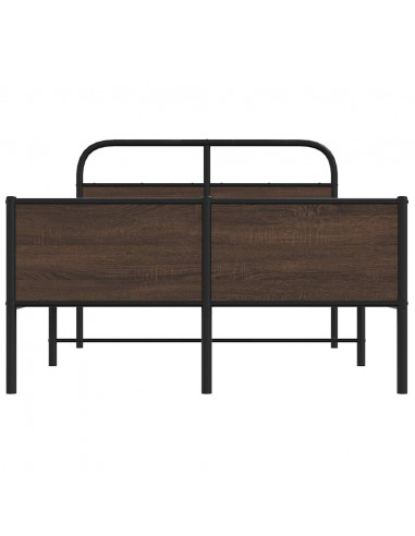 Giroletto senza Materasso Rovere Marrone 140x190 cm Truciolato