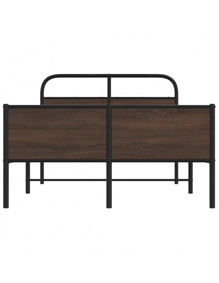 Giroletto senza Materasso Rovere Marrone 140x190 cm Truciolato