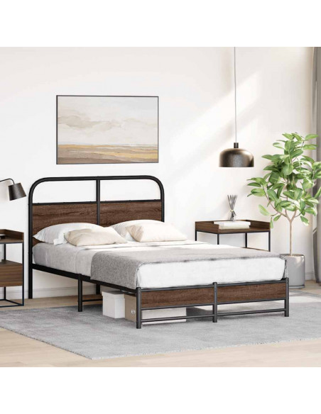 Giroletto senza Materasso Rovere Marrone 135x190 cm Truciolato