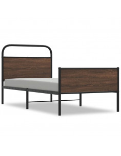 Giroletto senza Materasso Rovere Marrone 107x203 cm Truciolato