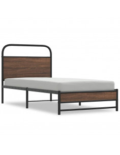 Giroletto senza Materasso Rovere Marrone 100x200 cm Truciolato