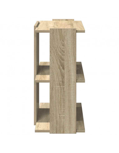 Libreria 3 Ripiani Rovere Sonoma 60x30x60 cm Legno Multistrato