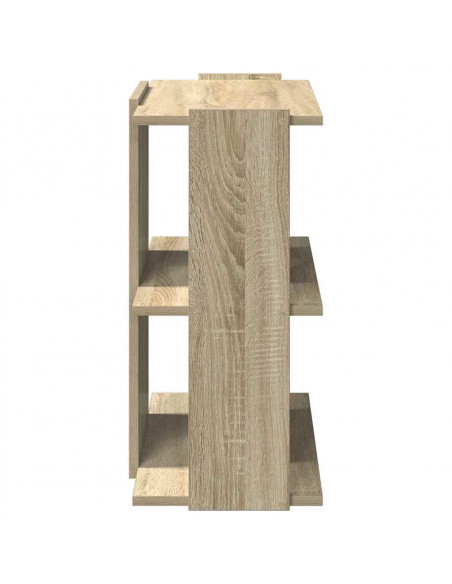 Libreria 3 Ripiani Rovere Sonoma 60x30x60 cm Legno Multistrato