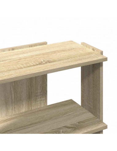 Libreria 3 Ripiani Rovere Sonoma 60x30x60 cm Legno Multistrato