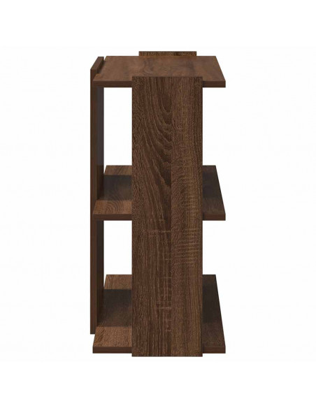 Libreria 3 Ripiani Rovere Marrone 60x30x60 cm Legno Multistrato