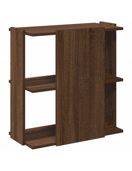 Libreria 3 Ripiani Rovere Marrone 60x30x60 cm Legno Multistrato