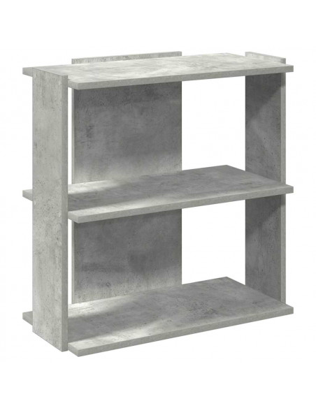 Libreria 3 Ripiani Grigio Cemento 60x30x60 cm Multistrato