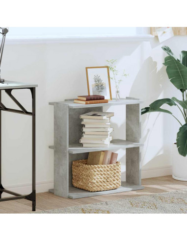 Libreria 3 Ripiani Grigio Cemento 60x30x60 cm Multistrato