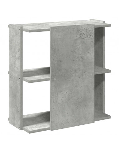 Libreria 3 Ripiani Grigio Cemento 60x30x60 cm Multistrato