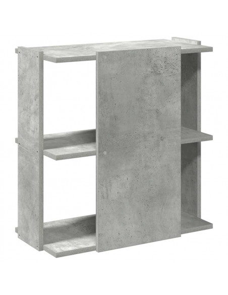 Libreria 3 Ripiani Grigio Cemento 60x30x60 cm Multistrato