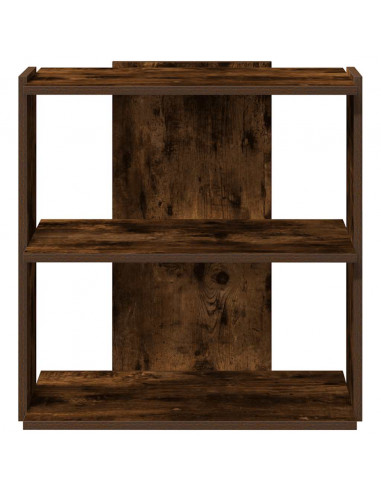 Libreria a 3 Ripiani Rovere Fumo 60x30x60 cm Legno Multistrato