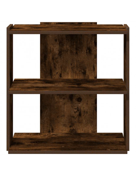Libreria a 3 Ripiani Rovere Fumo 60x30x60 cm Legno Multistrato
