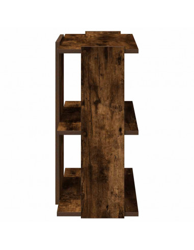 Libreria a 3 Ripiani Rovere Fumo 60x30x60 cm Legno Multistrato