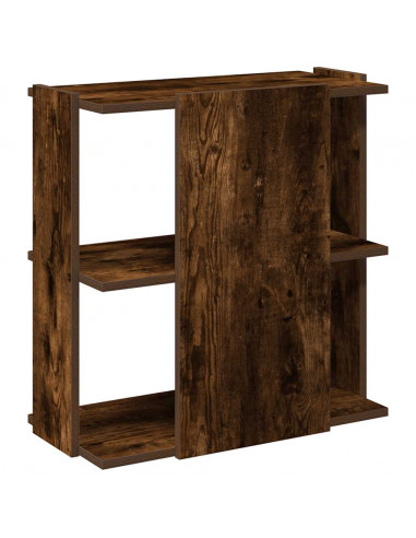 Libreria a 3 Ripiani Rovere Fumo 60x30x60 cm Legno Multistrato